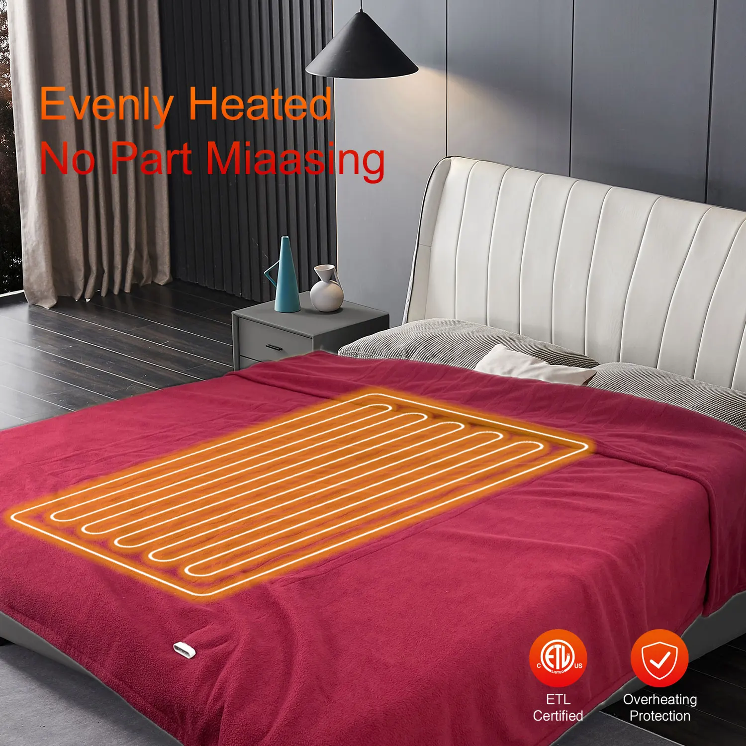 Amazon Manufacturer  5 Heat Settings Temperature Switch Heating Bed warmer Throw Electric Blanket Switch