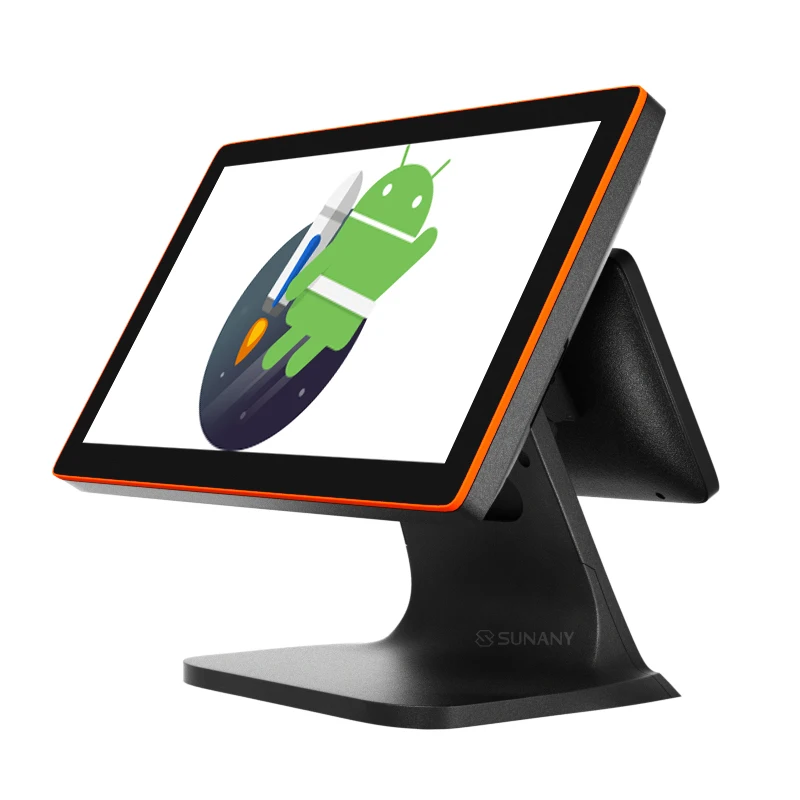 POS RFID system restaurant billing machine dual touch screen 17.3 inch pos terminal