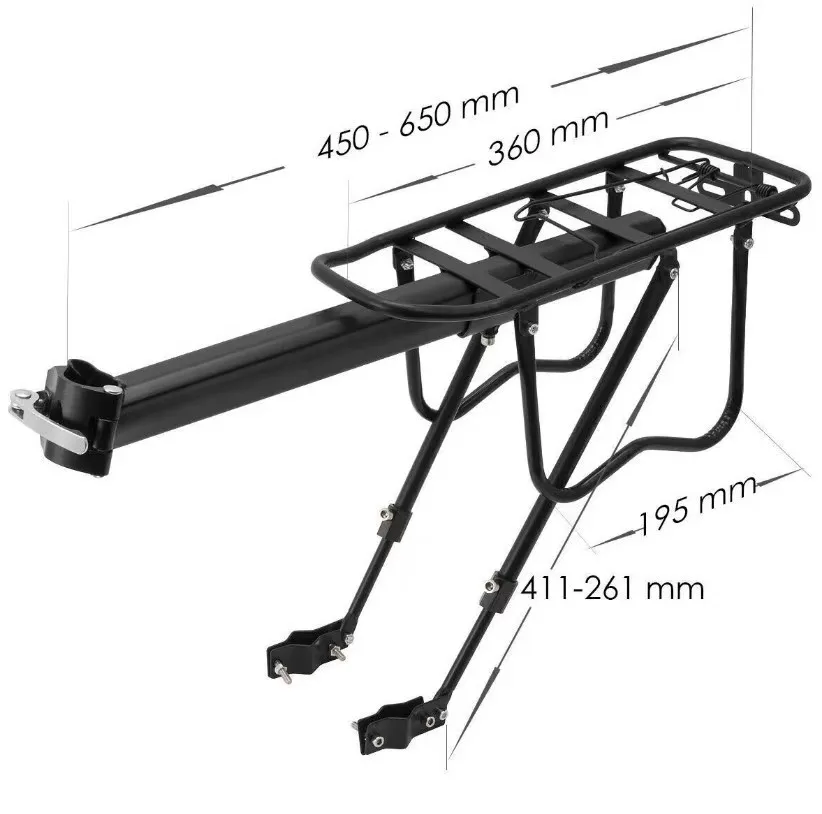 Quick Release Adjustable Bicycle Rear Rack Universal Foldable Bike Carrier Board MTB Cargo Rack