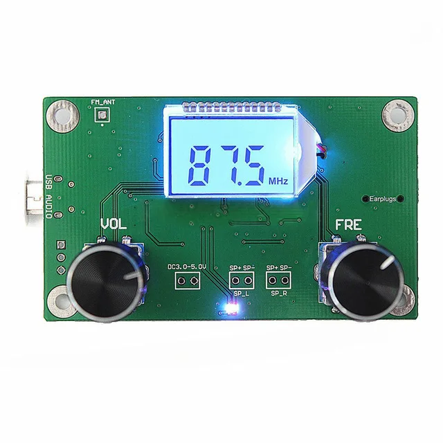 NEW DSP PLL Digital Stereo FM Radio Receiver Module 87-108MHz With Serial Control Frequency Range 50Hz-18KHz