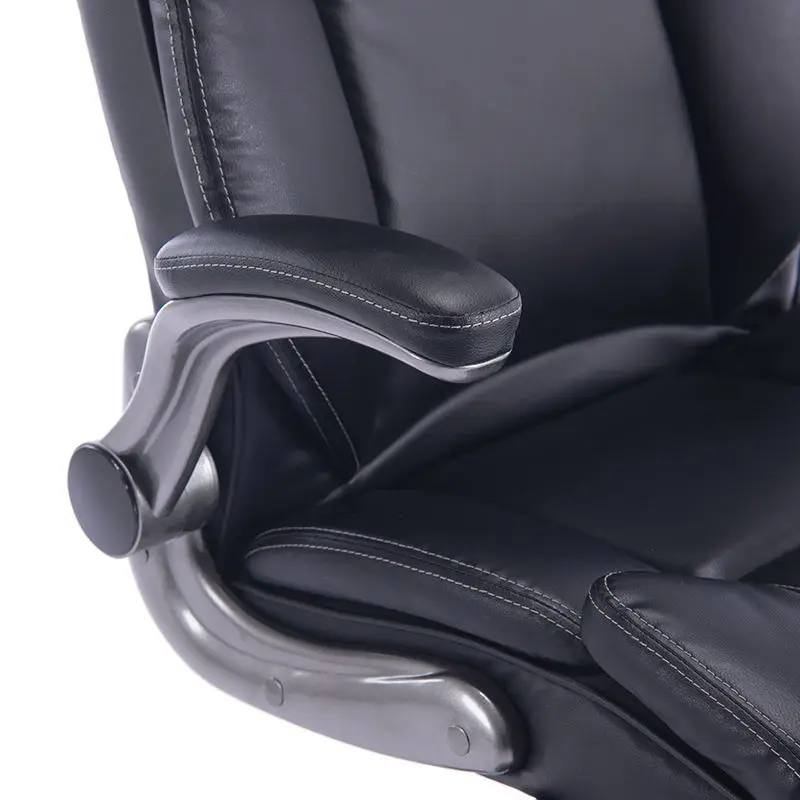 Custom Anji Black PU Leather Revolving Computer Swivel Ergonomic Executive Office Chair