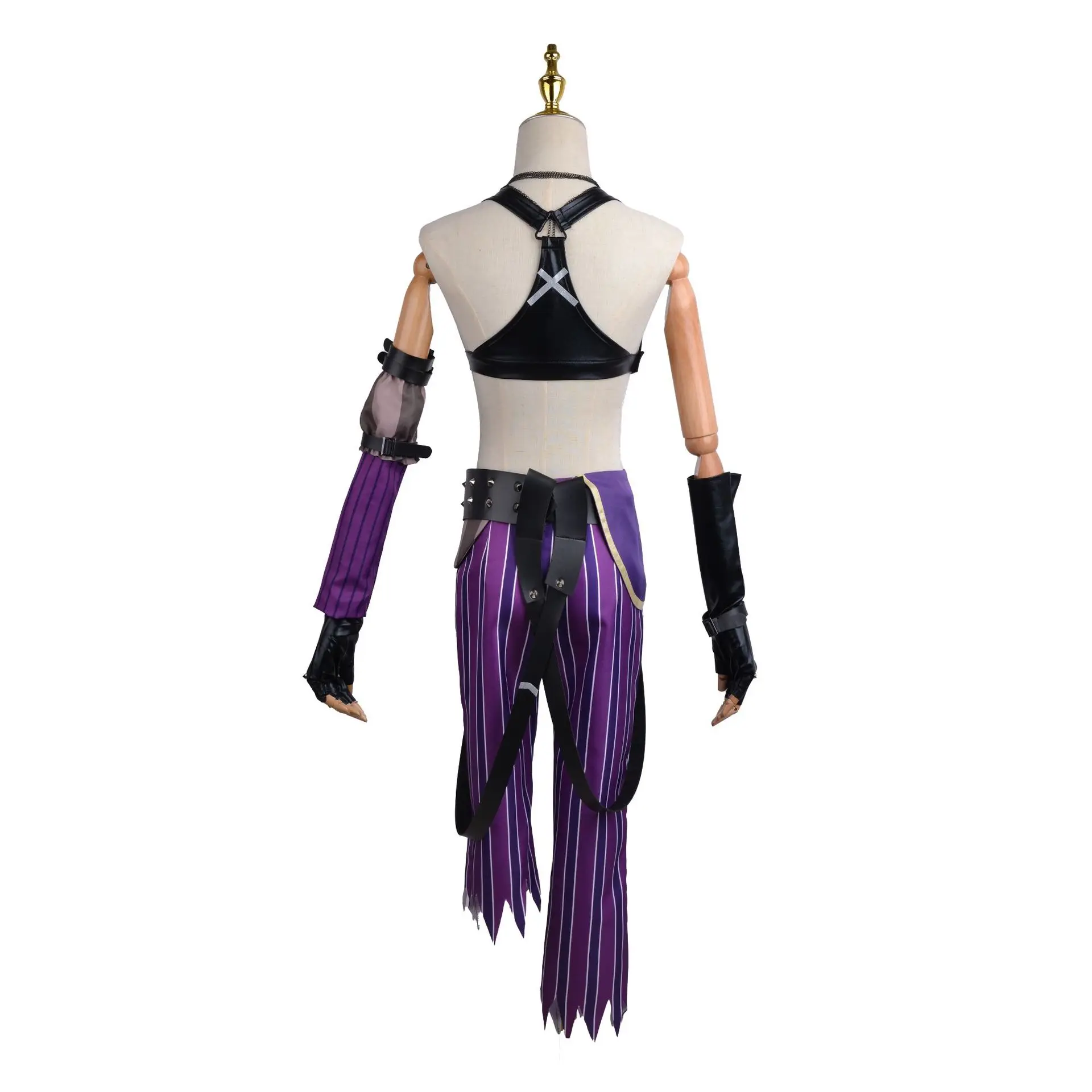 Делюкс игровой костюм для Хэллоуина косплей одежда Лига Jinx Arcane Косплей Костюм наряд с париком