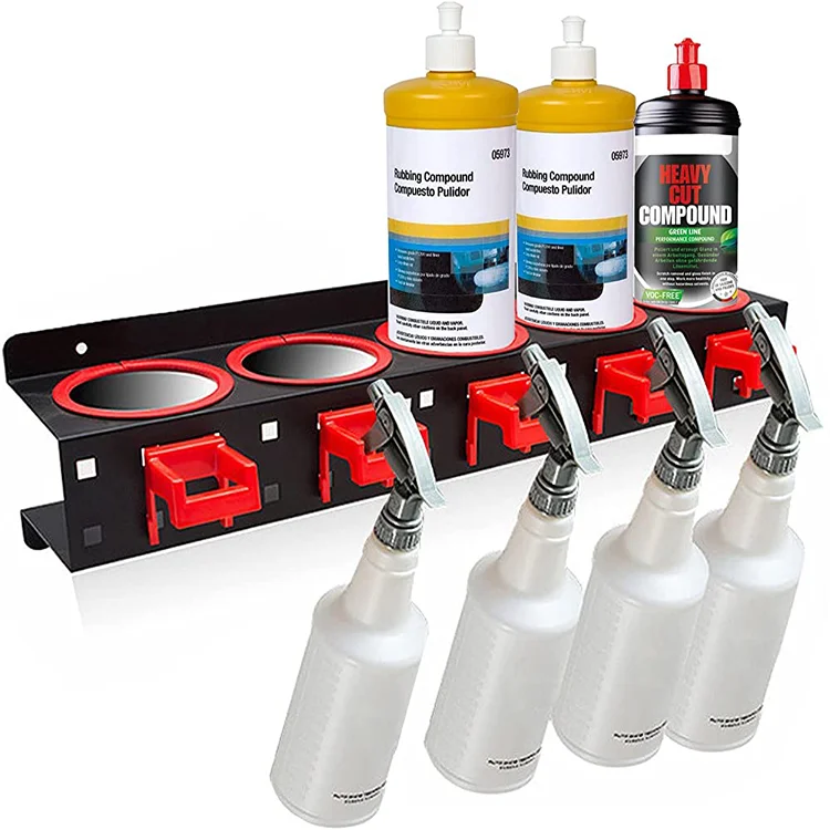 Spray Bottle Cleaning Storage Rack Car Beauty Shop Accessory Display Auto Detailing Tools Hanger