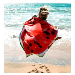 Wholesale Personalised custom high end Pattern quick dry super Absorbent Sand Proof suede microfiber round Printed  beach Towel