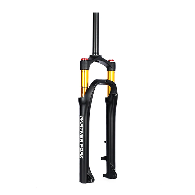 Wholesale Recommended Bicycle Accessories Gold/Black stanchion Front Suspension Hydraulic Lock Fat Air Forks For Snow Bike
