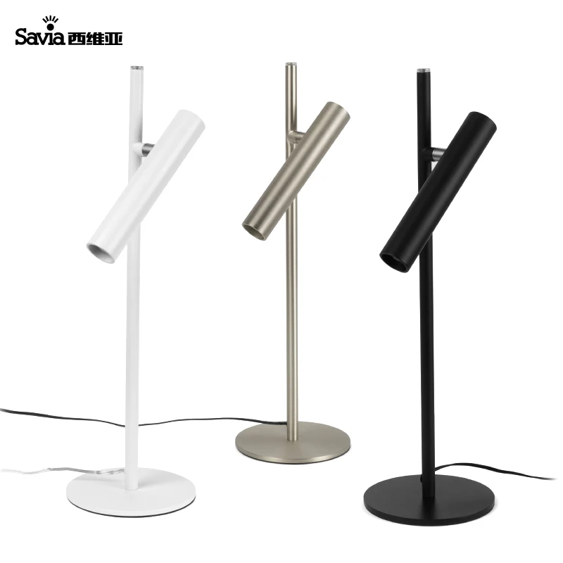 Savia Aluminum Iron LED Desk Reading Light Table Lamp Modern Standing Adjustable Dimmable For Home