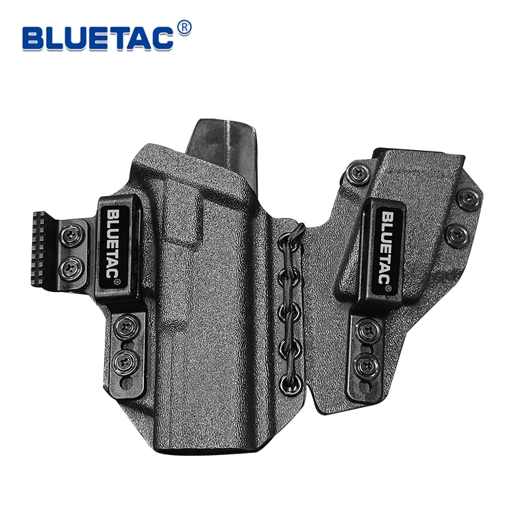 Bluetac New Design Tactical Kydex IWB Gun Holster Inside The Waistband Concealed Carry 9mm Gun Bag Integrate Mag Pouch