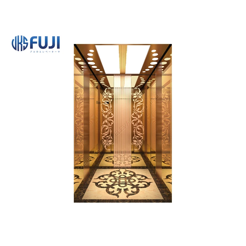 Customer Made Wooden Mirror Etched 800kg Home Elevator Made in China