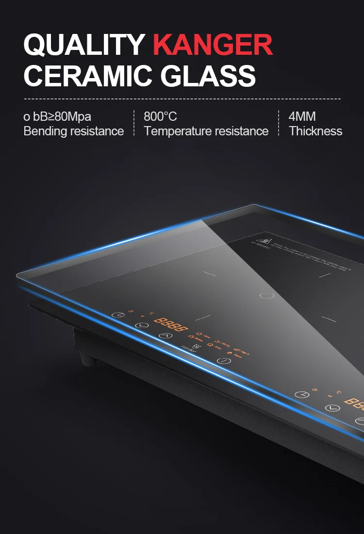 half-bridge high quality wholesale multi cooking functions 220-240V 3500W 2 burners induction cooktop with 2 set IGBT