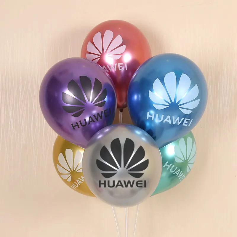 Kids Items 12Inch Children Custom Metal Advertising Inflatables Chrome Latex Balloon With Logo