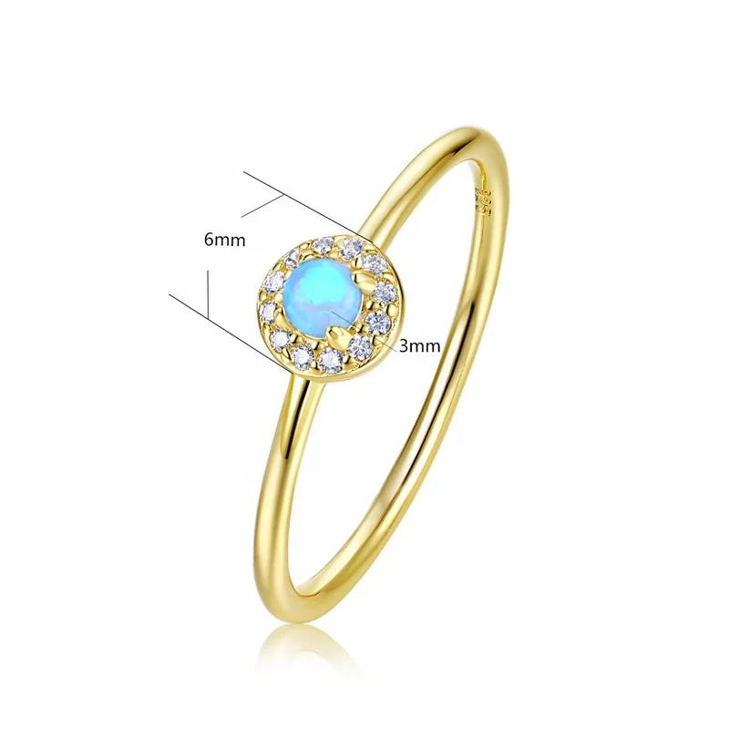 Fashion beautiful design sterling silver opal gemstone ring midi finger adjust gold ring designs