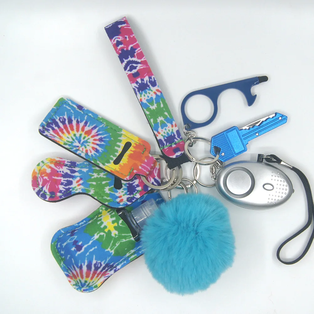 Изготовленным на заказ логосом личной безопасности выживания для женщин сигнализации Перцовый баллончик оконный брейкер, набор для самообороны брелок