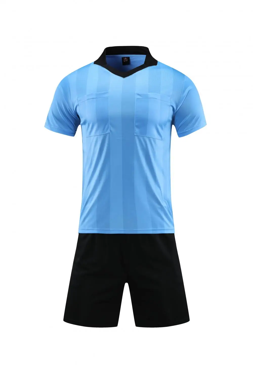 Pro Soccer Referee Jersey Set Custom Sublimation Short Sleeve Referee Costume Umpire Uniform