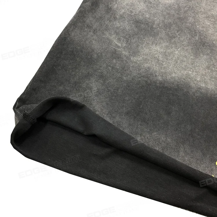 Custom streetwear manufacturer cut edge raw hem vintage acid wash tees sun faded aged oversized cropped top boxy fit t shirt men