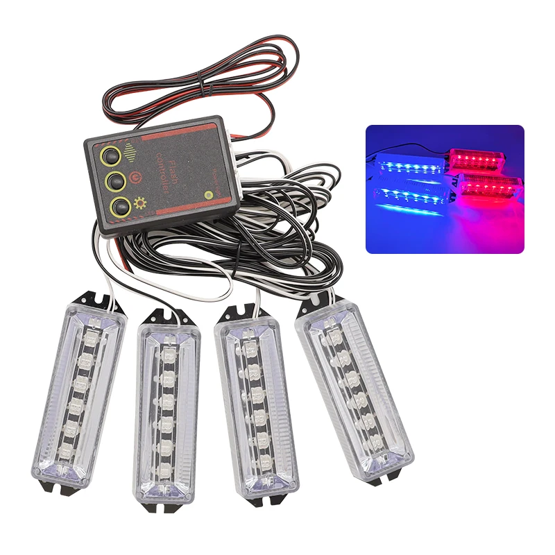 8 LEDs Remote control Car Wind Energy Car Universal Powered Daytime Running Light Auxiliary Lamp led strobe lights for trucks