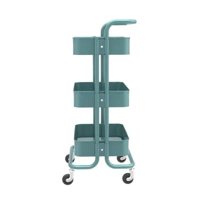 Free sample 3-Tier Metal Rolling Utility Cart Heavy Duty Storage Organizer Cart
