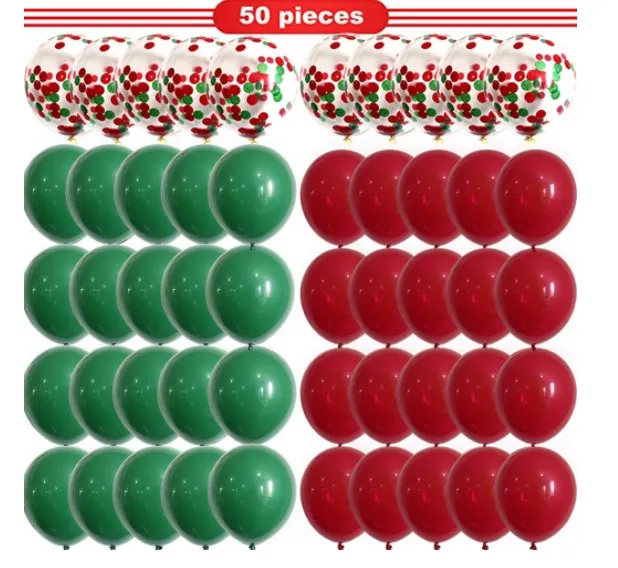 Christmas balloon chain suits party decoration the latex blackish green red balloons