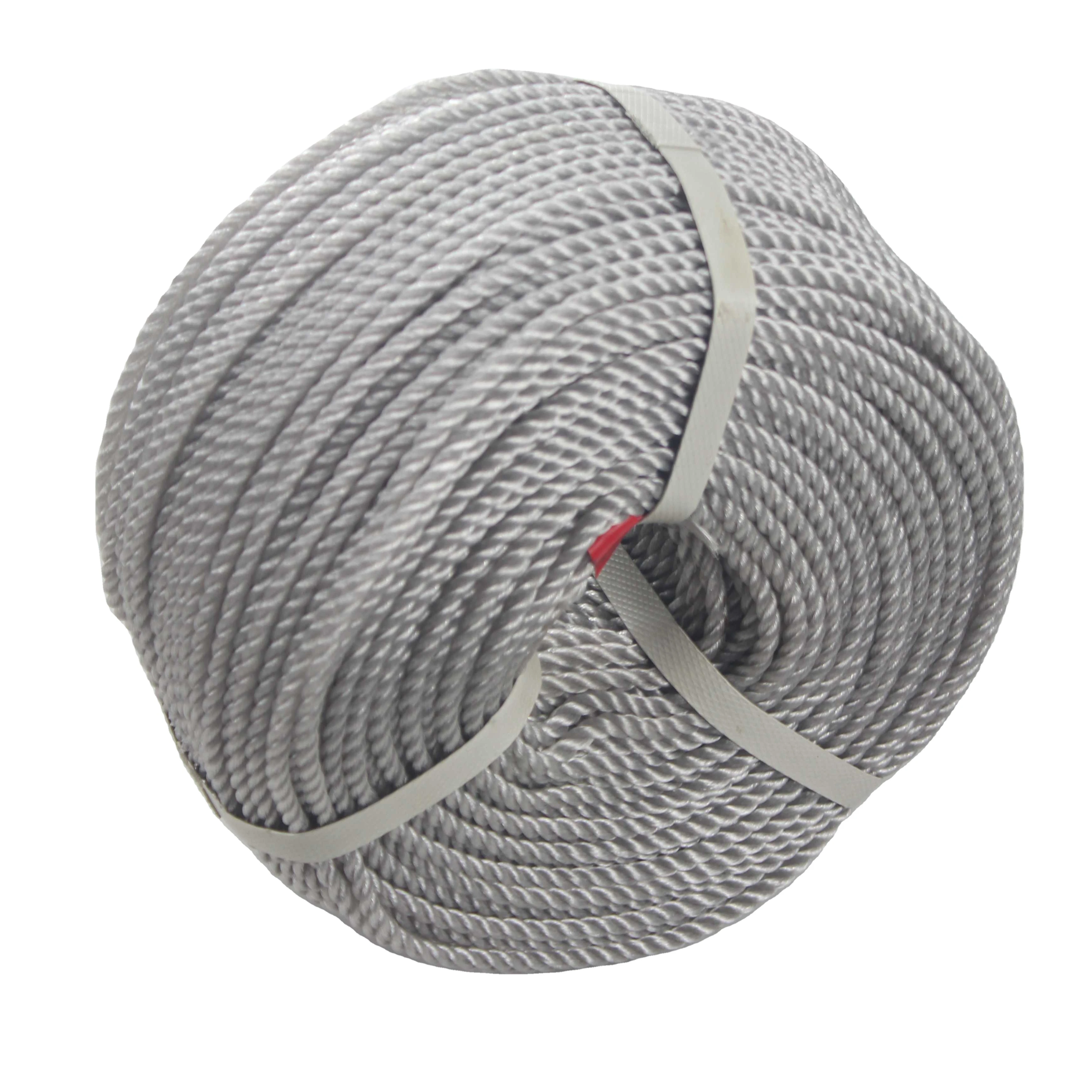 Hot Sale 8mm Customized Polypropylene Danline Twisted Rope With Blue Color