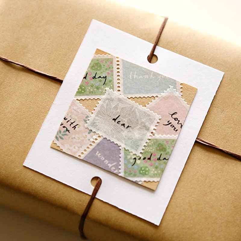 Custom Postage Stamp Washi Tapes 10 designs of Decorative Stamp Stickers for Scrapbooking, Daily life DIY Arts Crafts