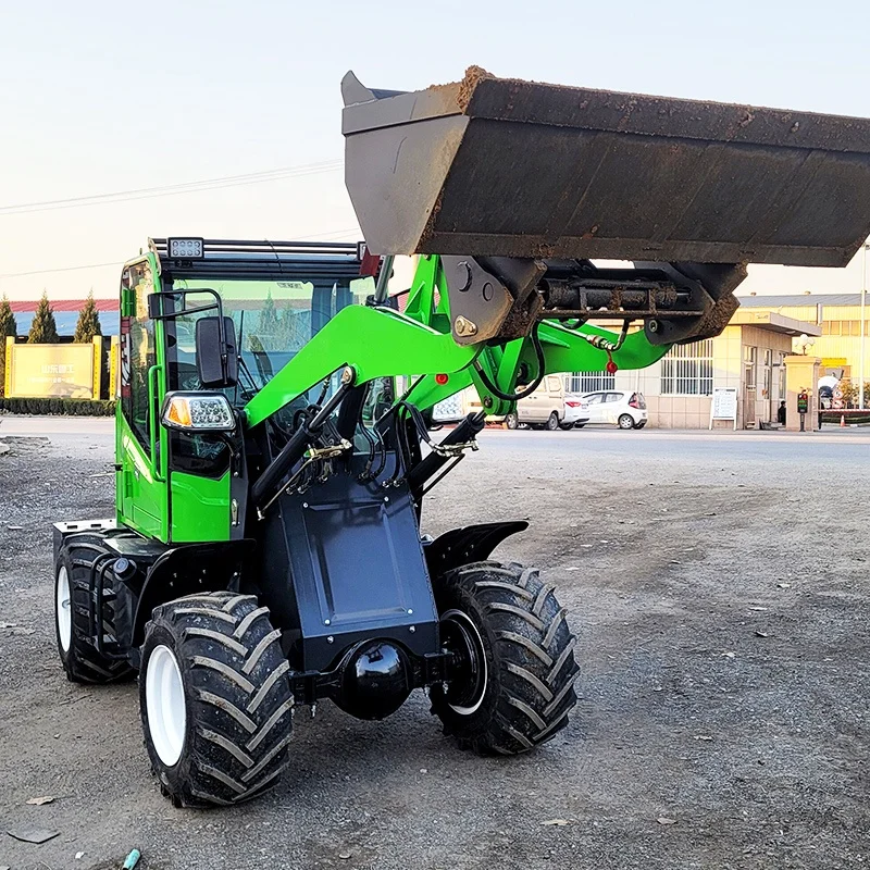 CE Approved Multifunctional Four Wheels Drive Hydraulic Diesel Articulated Small Mini Loader Front Loader 2 Forward 2 Backward