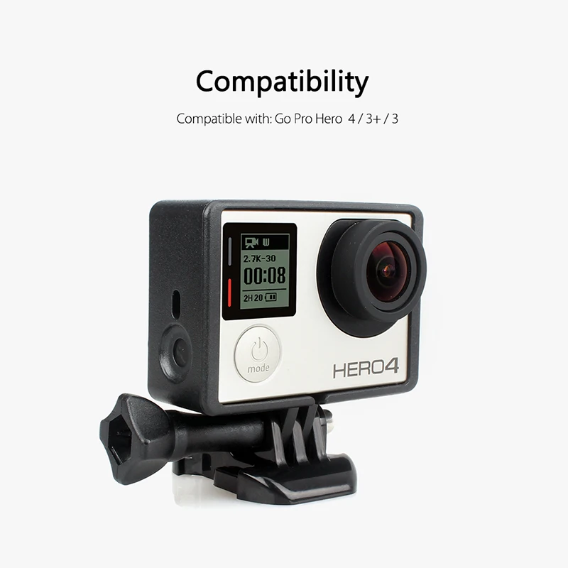 JUNNX Go Pro Camera 4 3 Shell Cover Protective Frame Tripod Mount Base Screw Accessories Case for Gopro Hero 4 3 Hero3