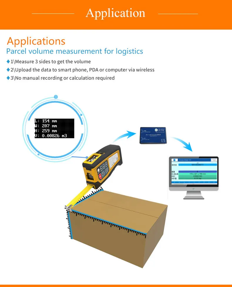 BLE adapter for MonolithIoT MIT-010/MIT-012/MIT-100/MIT-102/MIT-103 volume laser tape measure