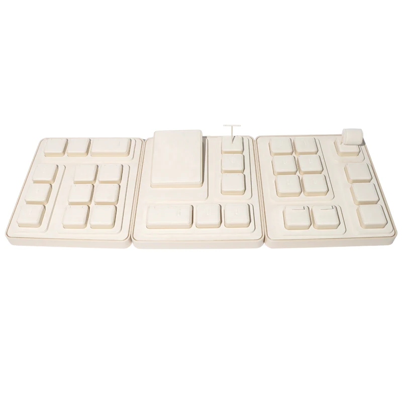 ROMI Creamy White High End Velvet Base Ring Jewelry Display Props Rack For Store Showcase