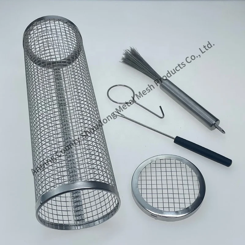 The best BBQ accessory in history  portable cube grill basket  rolling grill basket