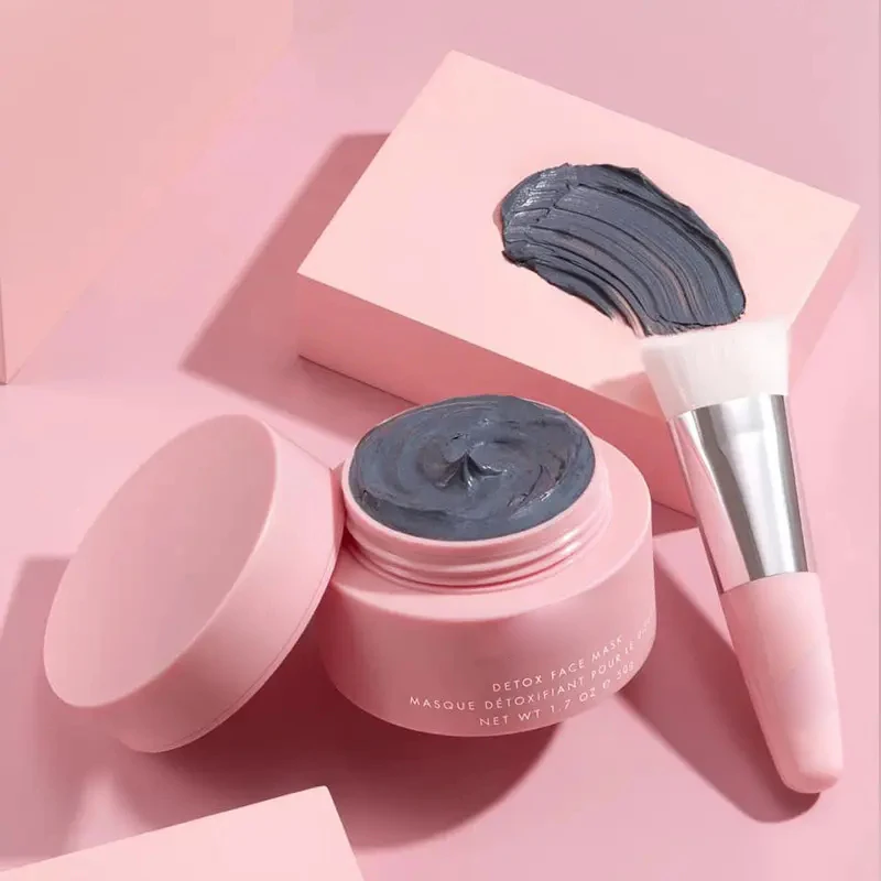 Private Logo Detox Facial Mask With Kaolin Clay Bentonite Clay Mineral-rich Sea Silt Control Oil Pores Shrink Clay Mask