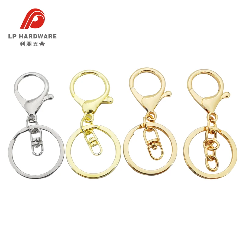 Keychain with hook O ring keyrings metal keychains promotional keychain sets wholesale for craft making jewelry