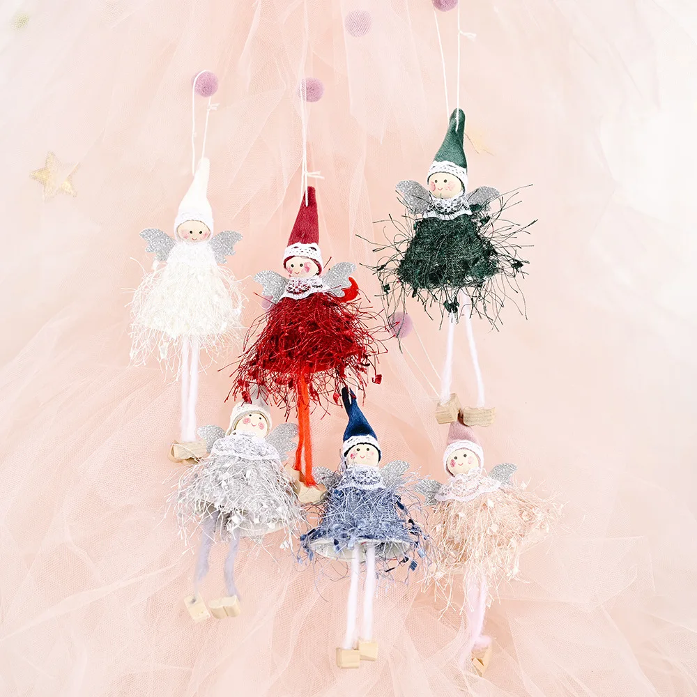 Christmas decoration items leg hanging pendant creative new little angel hanging pendant doll hanging piece