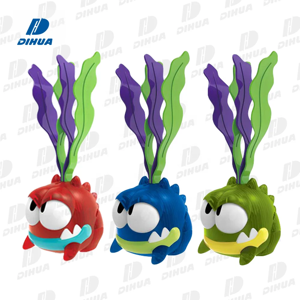 Underwater Diving Toy Set Cartoon Summer Pool Water Game Toys Catch the Crocodile Light Up Dive Toy