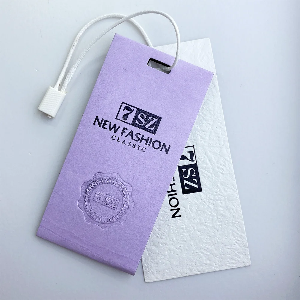 High Quality Canvas Custom Hang Tag With Grommet And String For Label Clothes