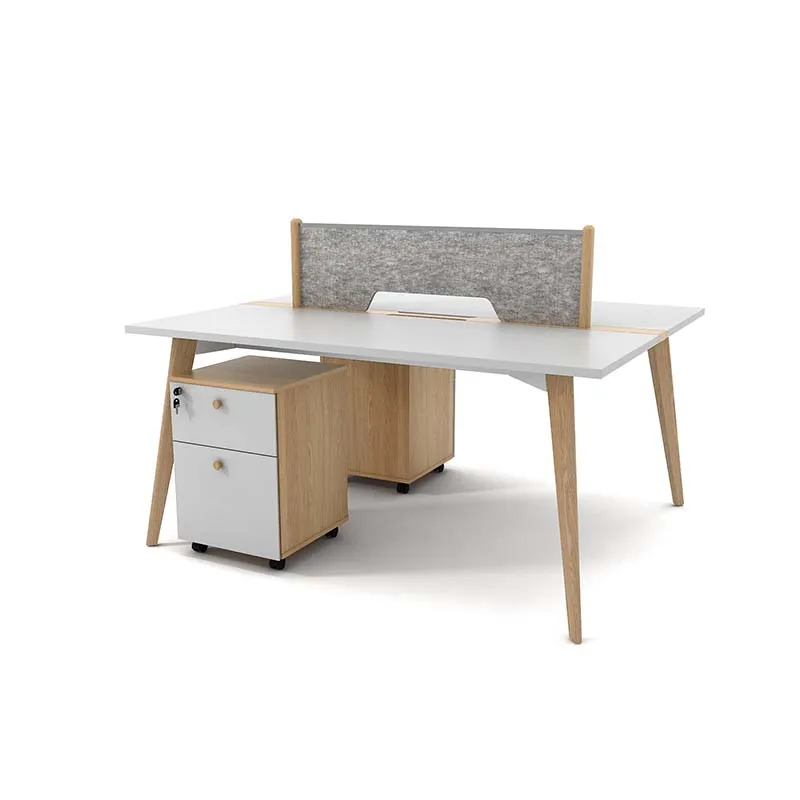 Office cubicle wooden staff desktop modern 2 person office table desk partition workstation