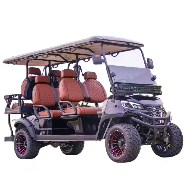 4+2 Seats New Design Lithium Battery Powered 6 Seater OEM 6 Person Fast Buggy Golf Cart