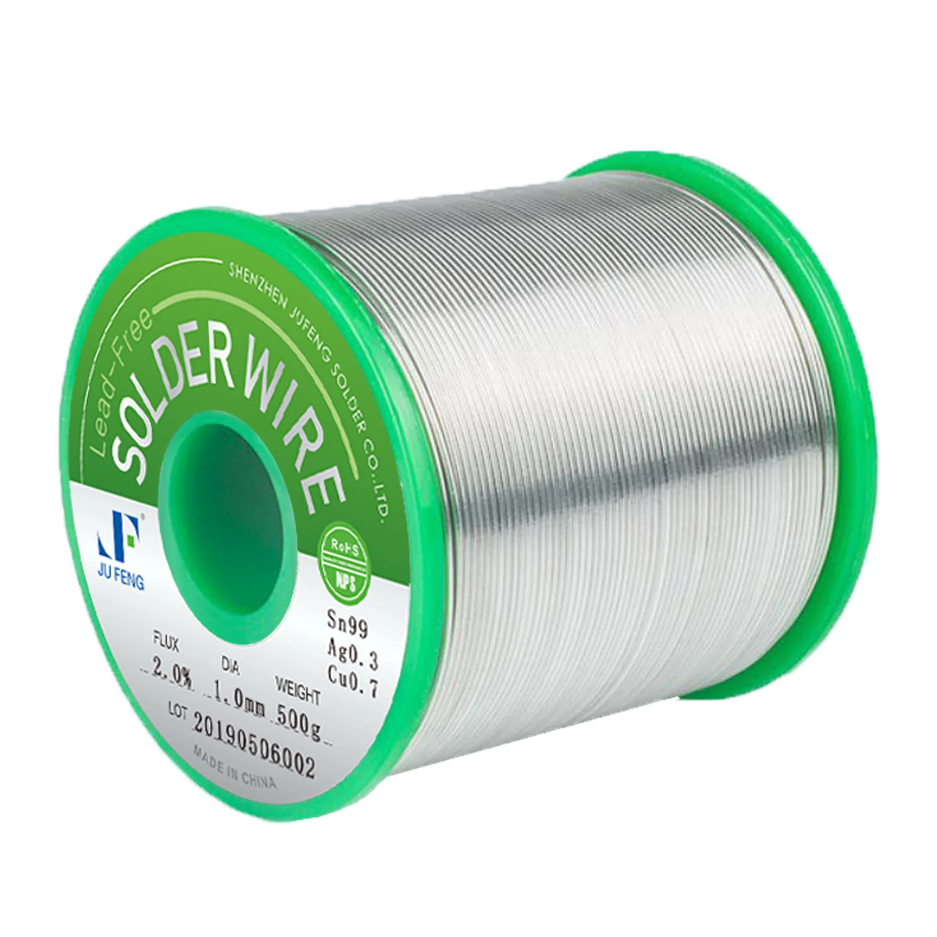 Jufeng Leaded Free Low Temperature Solder Wire  Sn42Bi57Ag1 solid and with flux Soldering