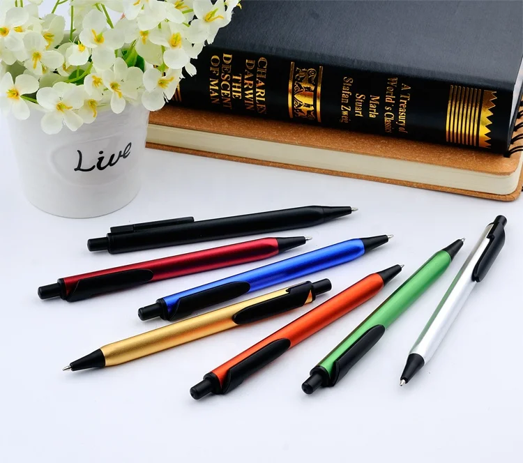 bulk in stock custom Logo gift Promotional metal Ball Pen aluminium gel ink pen 1.0mm