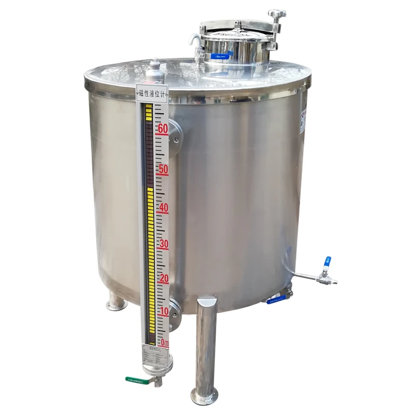Customizable PLC controlled chemical storage tank Stainless steel tank with level gauge
