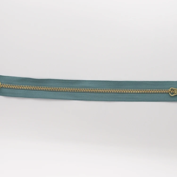 ykk Double dot colorful metal zipper single pulling metal gold zipper double point closed end zipper