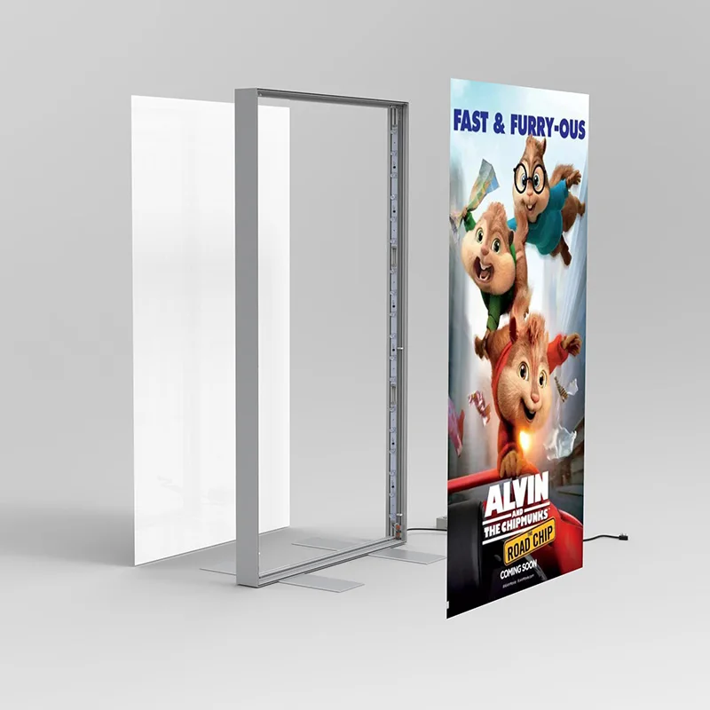 SEG Double Sided Box LED Advertising Menu Board Aluminum Backlit Advertising Light Box display