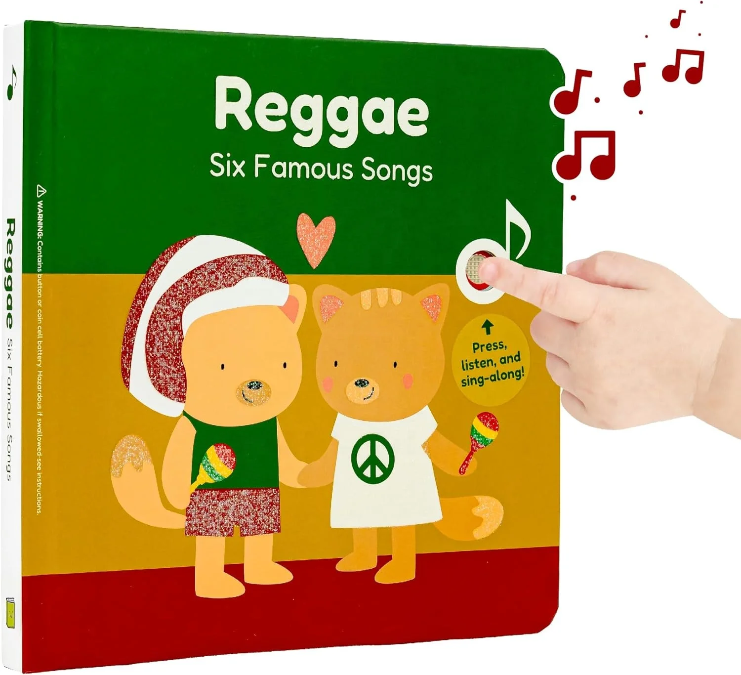 reggae music book is suitable for children aged 1-3 years old with  6 favorite Bob Marley Song