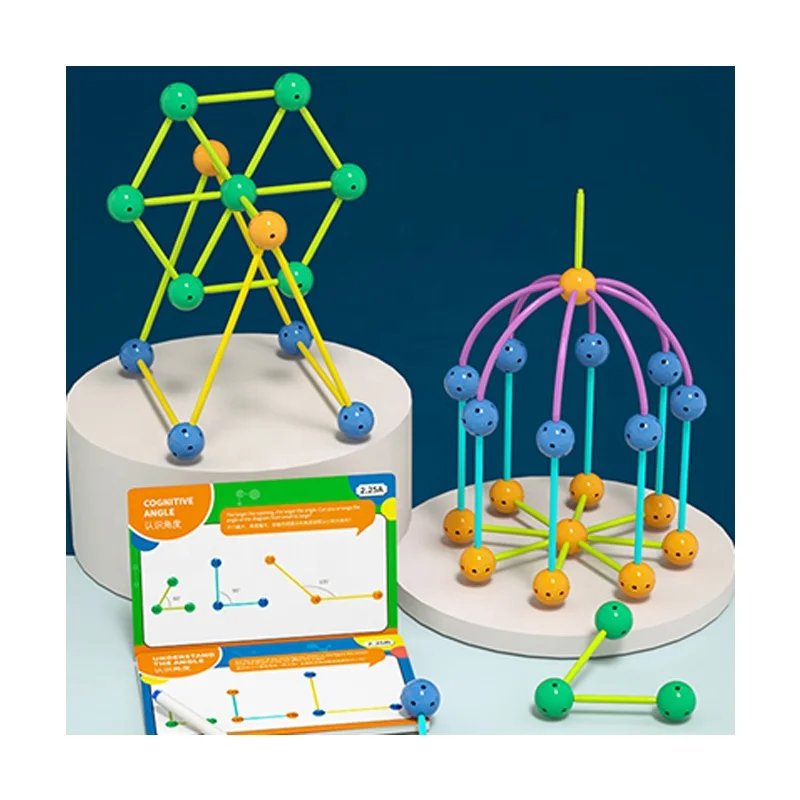 Teachers DIY Learning Geometric Shapes Building Set Toy Assembling Play House DIY Children Building Toy for Kids