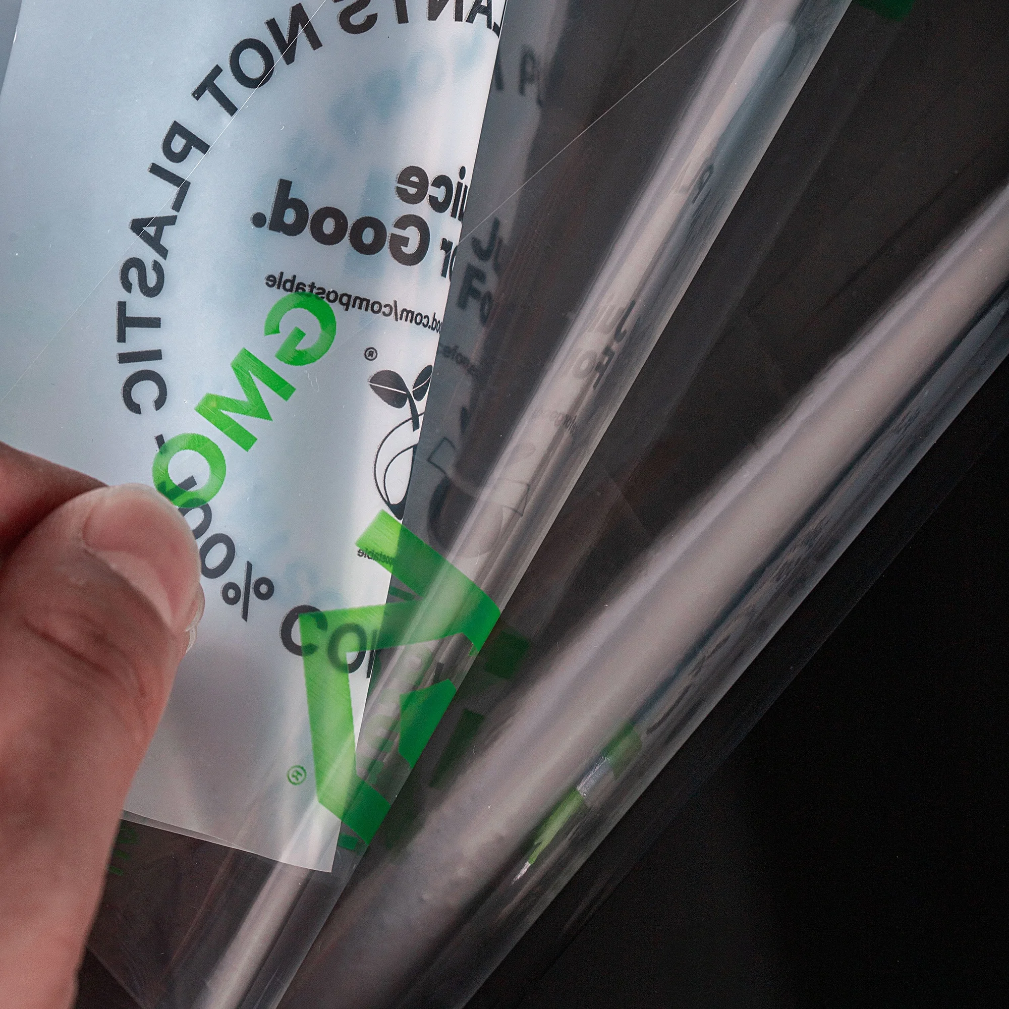 Custom Color Printing Flexible Clear Laminating Transparent PLA Packaging Film For Bread Ice Cream