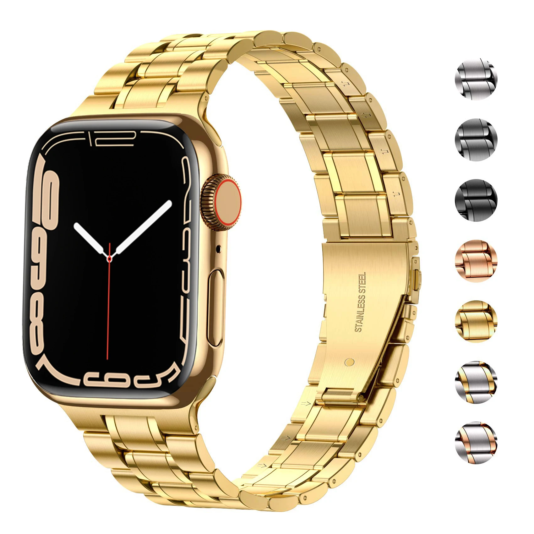 Luxury Bracelet Watch Band For Iwatch Series ultra 49mm Stainless Steel Metal Strap For Apple Watch Series 7 8 41mm 45mm