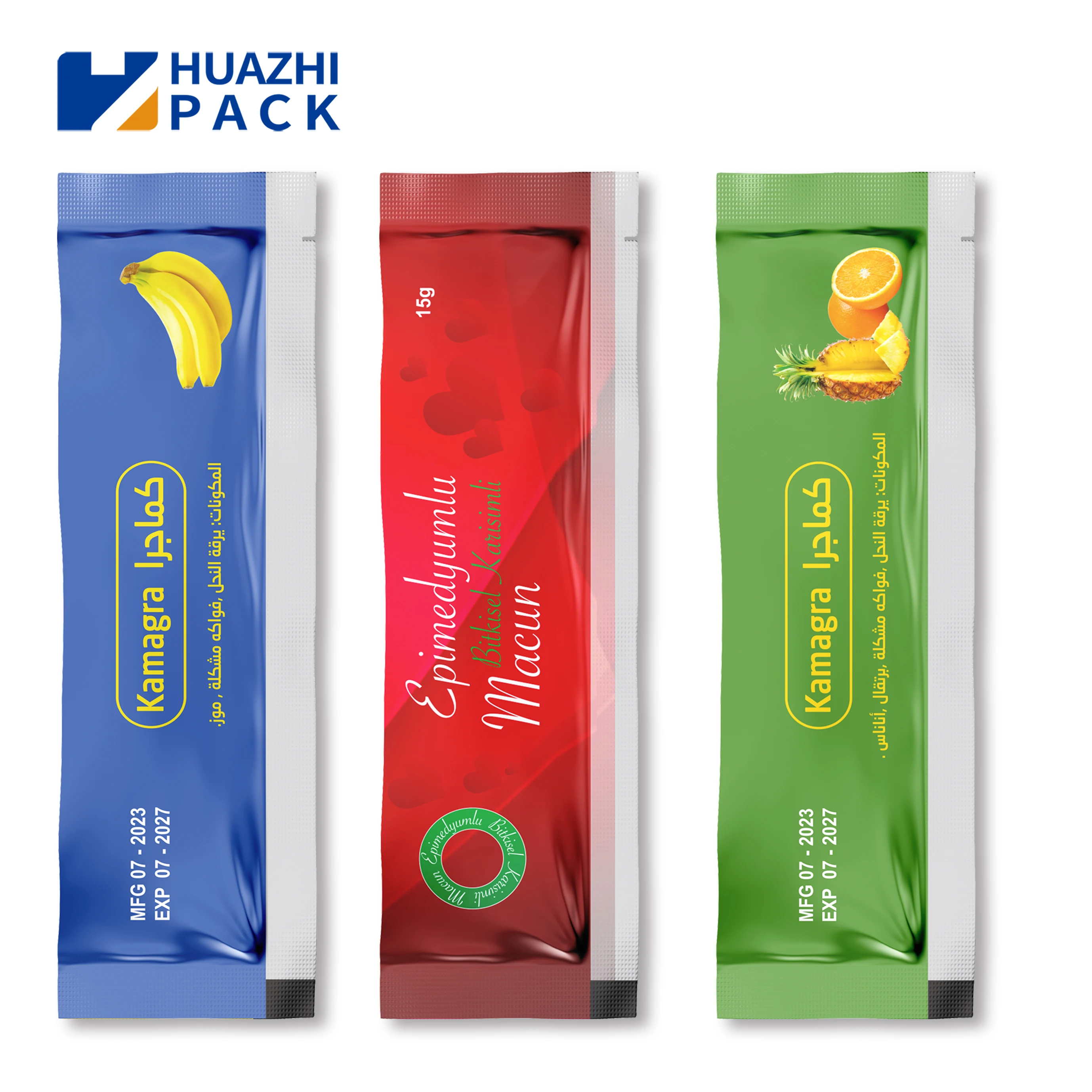 Custom Printing Food Grade Plastic Aluminum Foil Packaging Roll Film Liquid Packaging Film Honey Sachets
