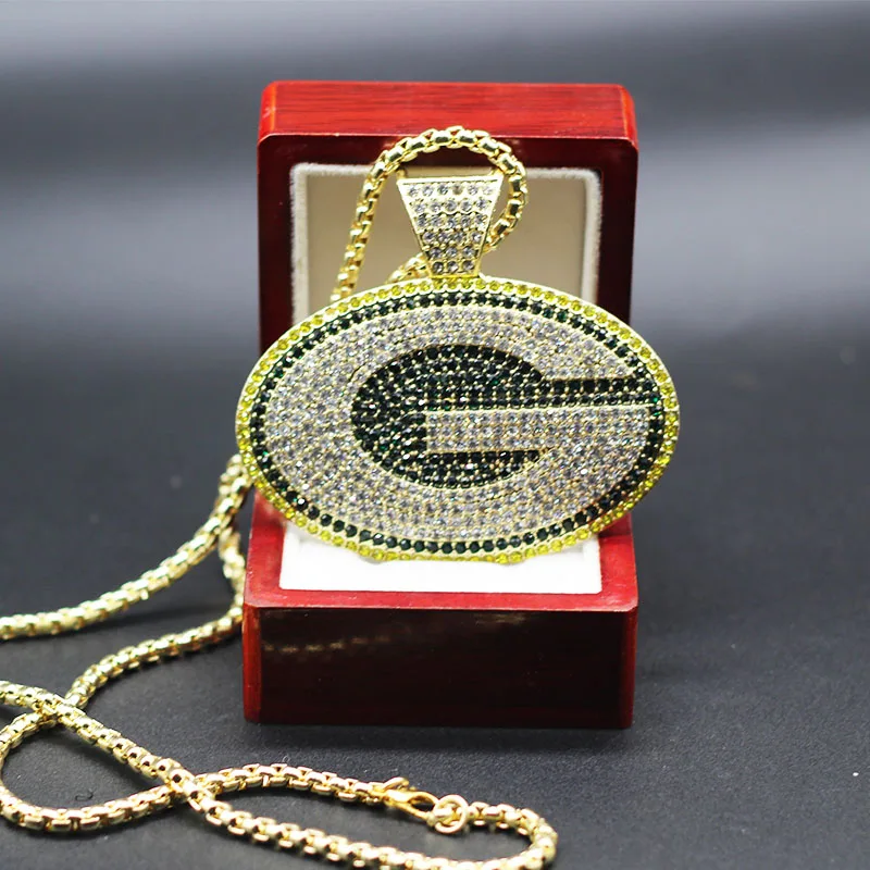 Curb Cuban Mens Necklace Chain Gold Black Silver Color Green Bay Packers glad Necklaces for Men Fashion Jewelry