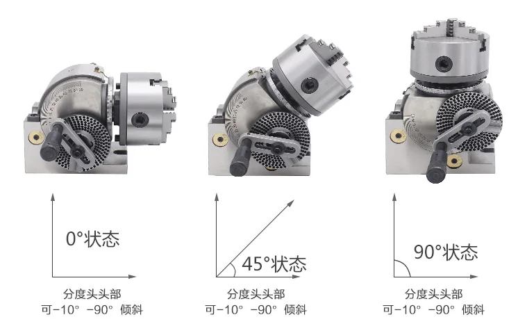 Quick Delivery 3 Jaw Chuck Precision Dividing Head BS-0-5-125 Precision Dividing Head Milling Machine Universal Dividing Head