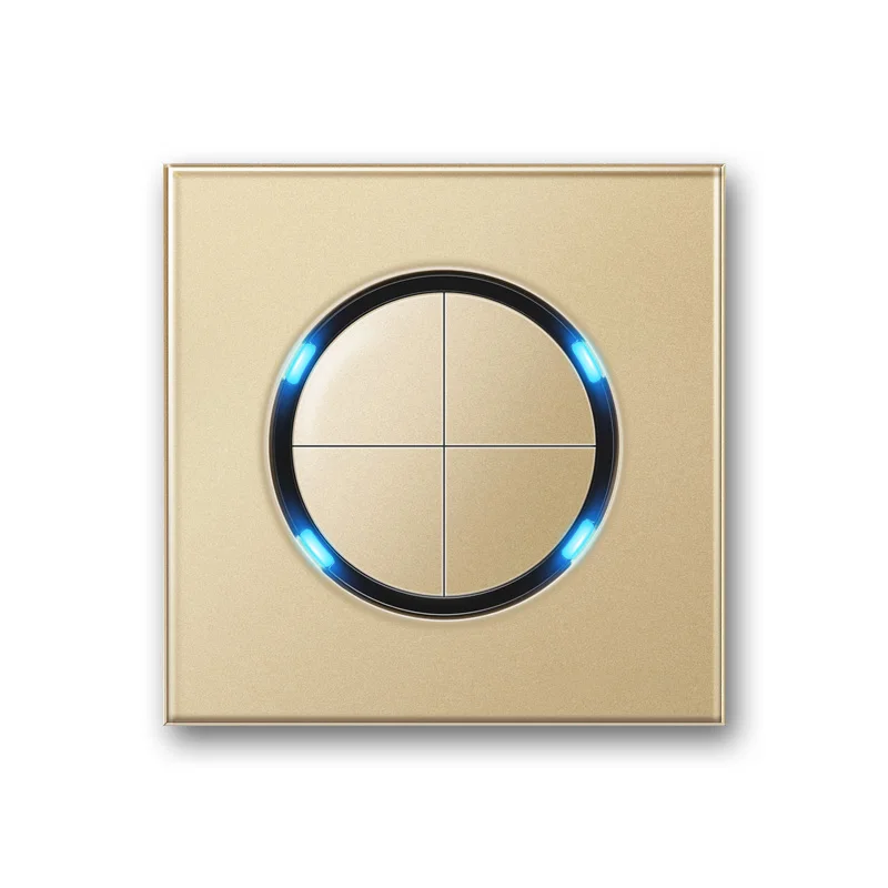 YINKA White Switch Socket Panel Single and Double Control Mirror Wall Tempered Glass Point Switch Panel Home