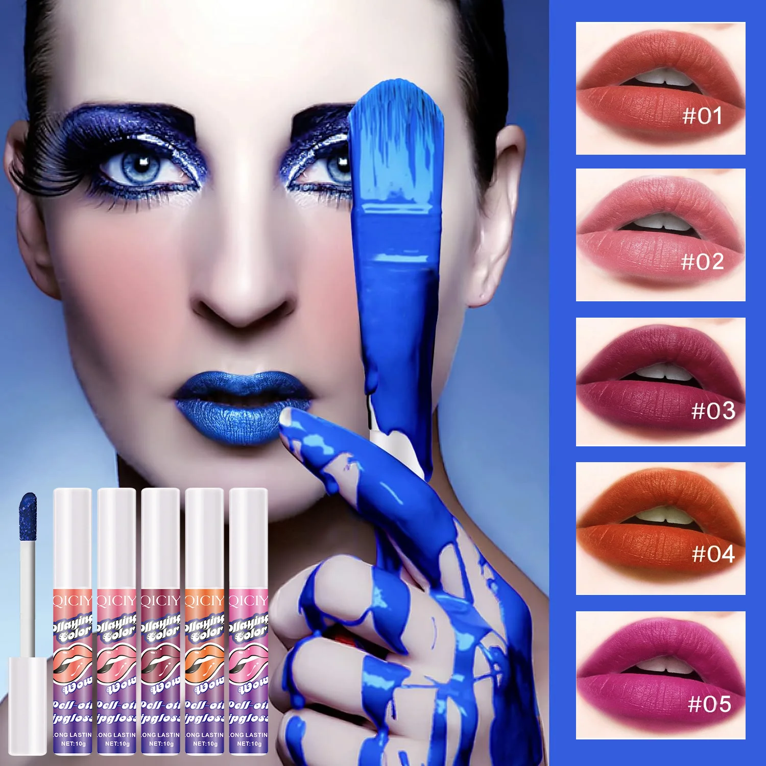 Wholesale Julystar Lip Stain 6 Colors High Pigment Waterproof Long Lasting Non Smudging Hide Lip Lines Matte Peel Off Lip Tint