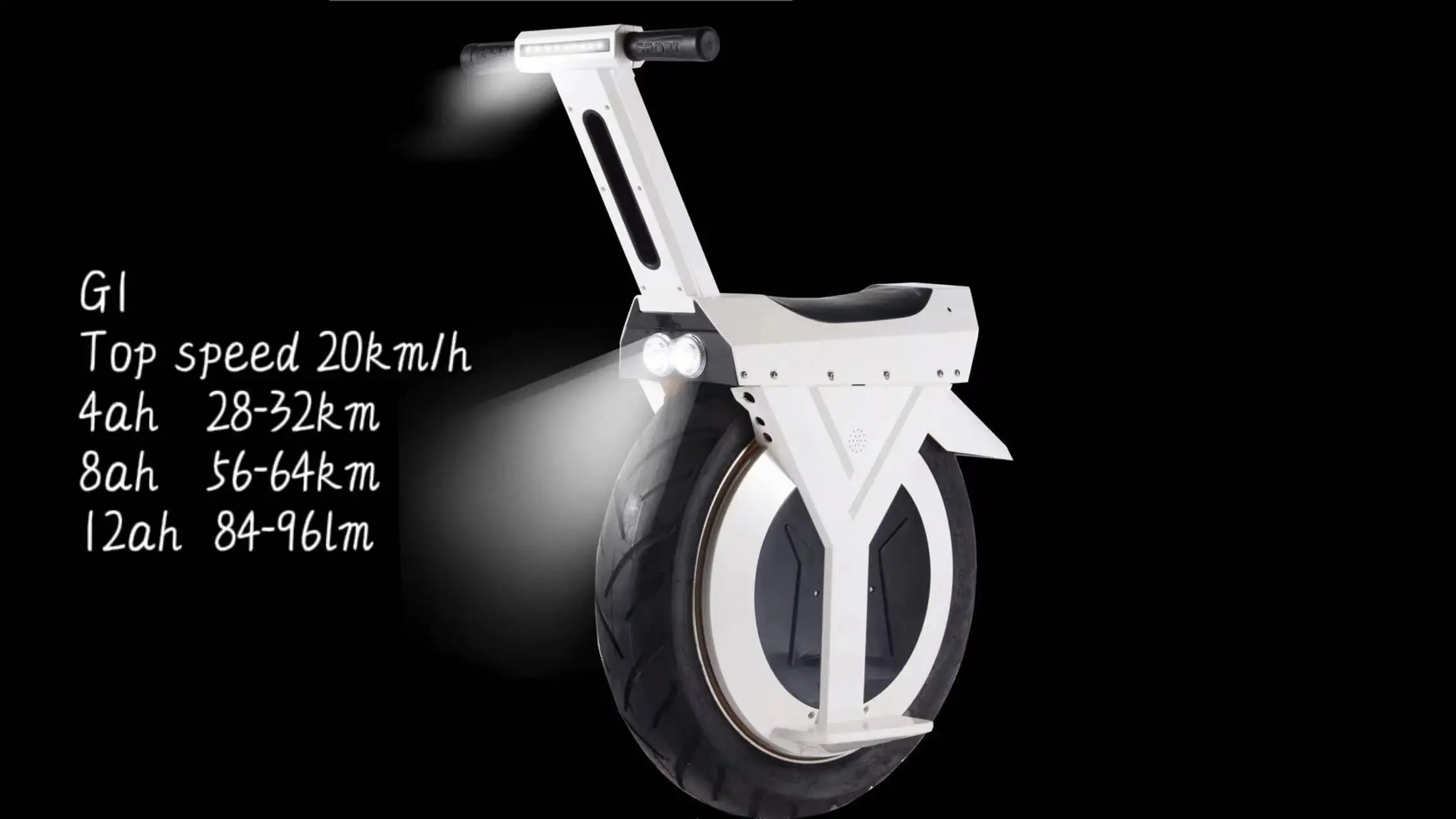 One wheel unicycle scooter 17inch fat tyre 60v500w4-12ah top speed 20kmh range 28-96km unicycle for sale